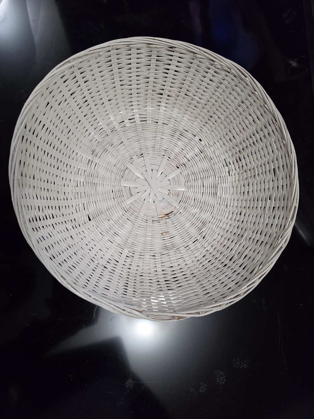 White Woven Wicker Basket - Home Accents